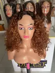 Human Hair Blend with 5x5 Closure, 16 Inch, Dark Brown - 2