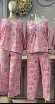 Plus Size Floral Bloom Loungewear Set - 3