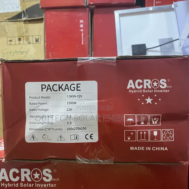 Acros 1.5kW 12V Hybrid Solar Inverter - 1