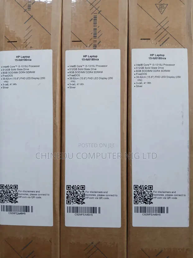 New HP 15 Laptop: Intel Core i3, 8GB RAM, 512GB SSD - 1