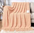 Luxury Boho Sofa Throw Blanket with Tassels - 1