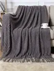 Luxury Boho Sofa Throw Blanket with Tassels - 4