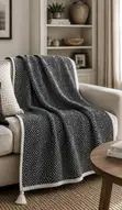 Luxury Boho Sofa Throw Blanket with Tassels - 5