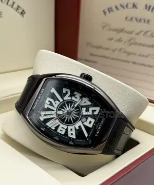 Franck Muller Luxury Men's Leather Wristwatch