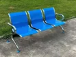 3 Seater Waiting Bench (Blue Metal) - 1