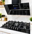 Sky-Oppien Turkey 90cm Kitchen Hood & 5-Burner Gas Cooker Set - 1