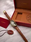 Cartier Luxury Female Leather Wristwatch - 2