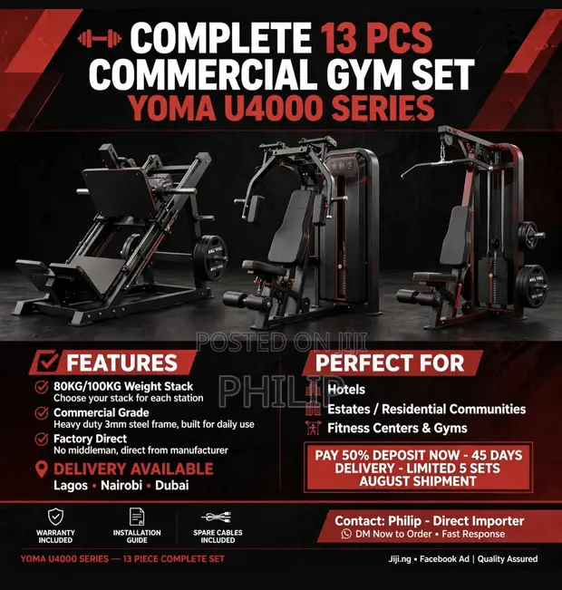 Complete 13-Piece YOMA U4000 Commercial Gym Set - 1