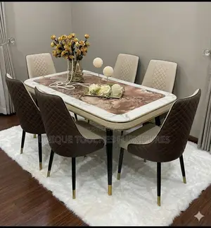 Home Interiors Six Seater Round Dining Set