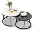 2pcs Faux Marble Center Table - 2
