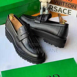 Classic Louis Vuitton Men's Loafers - Black Leather