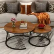 Modern Round Nesting Center Table Set - 2