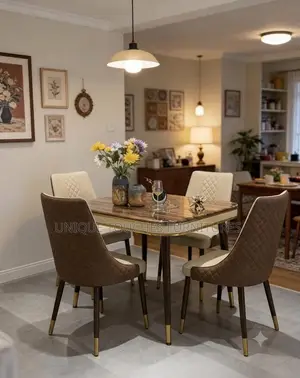 Home Interiors 4 Seater Dining Set - Brown