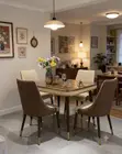 Home Interiors 4 Seater Dining Set - Brown - 2