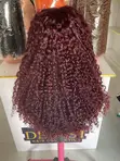 Gashin Mutum 100% Pixie Curl 5x5 Closure, 18 Inches, Burgundy - 1