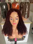 Gashin Mutum 100% Pixie Curl 5x5 Closure, 18 Inches, Burgundy - 3