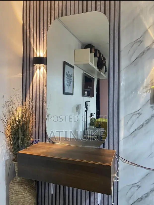 Salon Mirror and Drawer Unit - 1