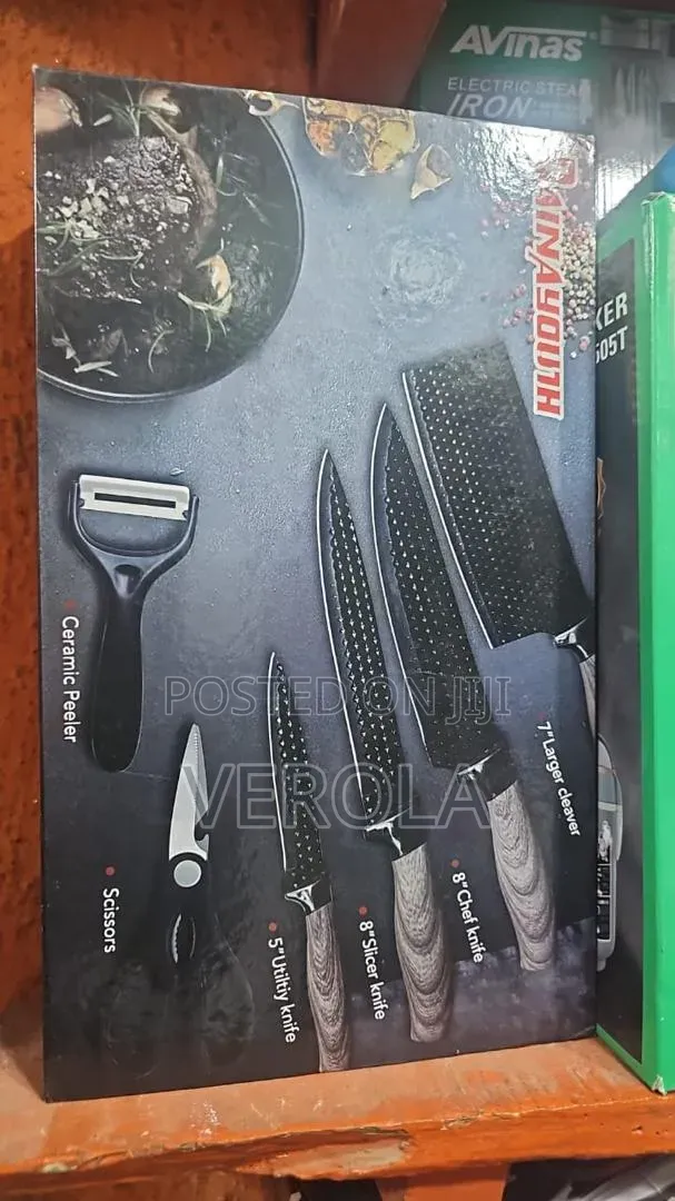 AINAYOUTH 6-Piece Kitchen Knife and Tool Set - 1