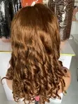 100% Human Hair with 5x5 Closure, 18 Inches, Golden Blond - 1