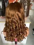 100% Human Hair with 5x5 Closure, 18 Inches, Golden Blond - 2