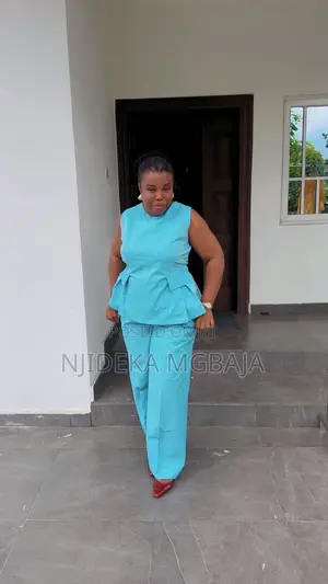 Kayan Juna Biyu Na Turquoise Mai Kyau Na Peplum - RTWbyJide
