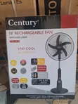 Century 18-Inch Rechargeable Fan with LED Light - 2