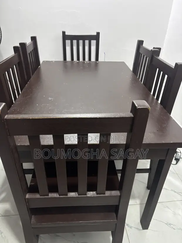 6 Seater Wooden Dining Set - 1