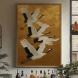 Four Cranes in Flight Wall Art - 1