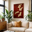 Four Cranes in Flight Wall Art - 3