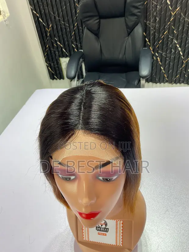 100% Human Hair 10" Bone Straight with 5x5 Closure - Two Tone - 1