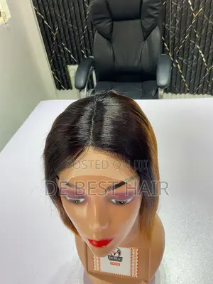 100% Human Hair 10" Bone Straight with 5x5 Closure - Two Tone
