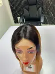 100% Human Hair 10" Bone Straight with 5x5 Closure - Two Tone - 1