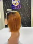 100% Human Hair 10" Bone Straight with 5x5 Closure - Two Tone - 2