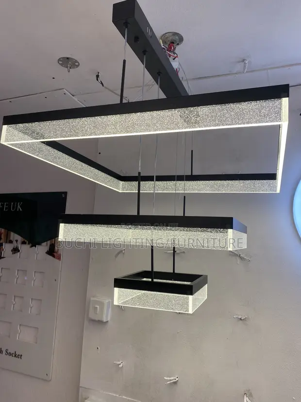 Kingfisher 600mm Square LED Chandelier Table Lamp - 1