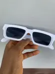 Unisex Plastic Sunglasses - White - 2