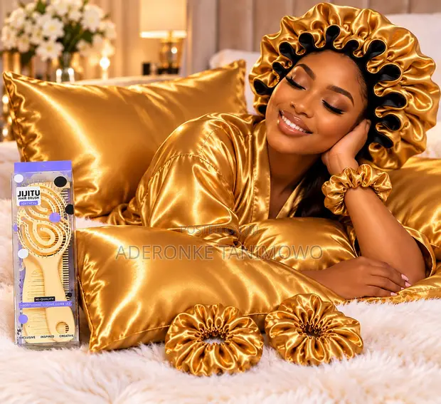 Dazzln Luxury Gold Satin Hair Gift Set - 1