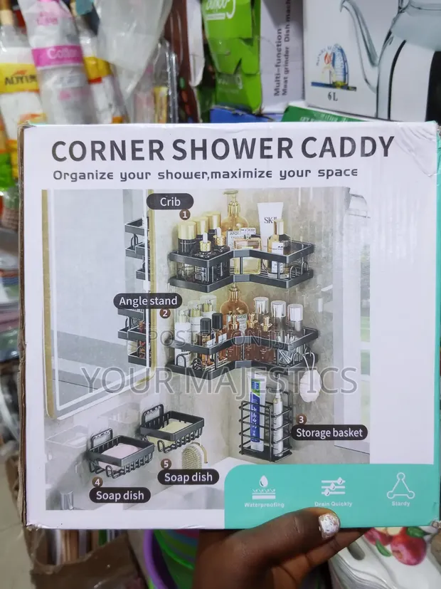 Corner Shower Caddy - 5-Piece Set - 1
