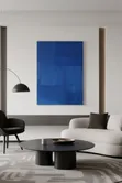 Blue Abstraction Framed Wall Art - 2