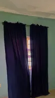 Quality Double Curtains - Blue - 2
