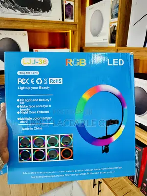 14-Inch RGB Ring Light with Stand & 3 Phone Holders