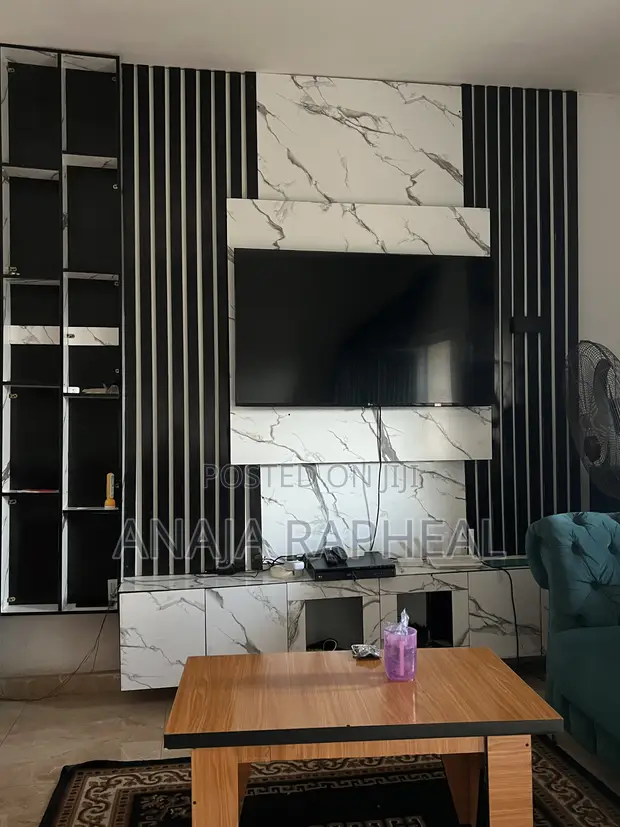 TV Console - White Wood - 1
