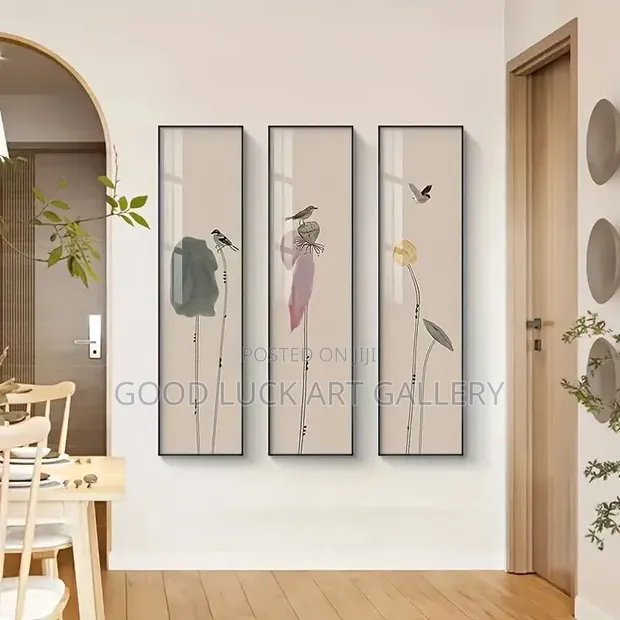 Unframed Minimalist Triptych Artwork Set - 1