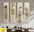 Unframed Minimalist Triptych Artwork Set - 2