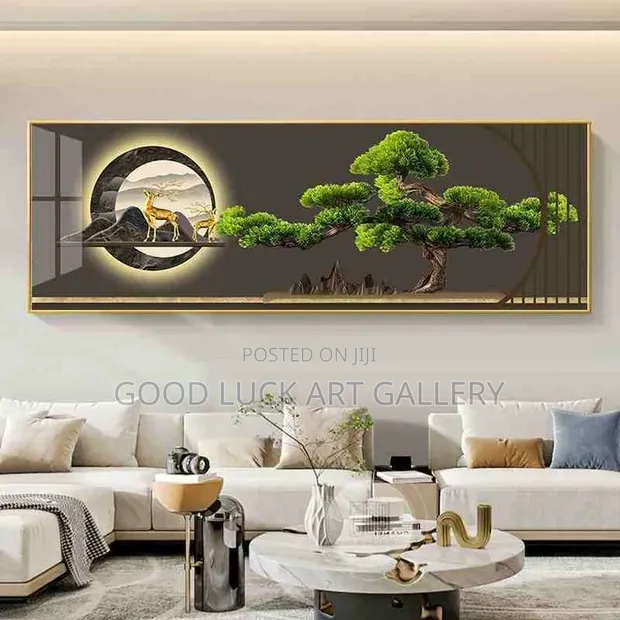Chinese Luxury Graphic Art - Oriental Mountain Landscape Wall Art - 1