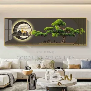 Chinese Luxury Graphic Art - Oriental Mountain Landscape Wall Art