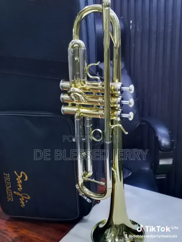 Yamaha Gold Professional Trumpet with Case - 1