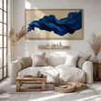 Statement Art Print - Indigo Silk Wave - 1