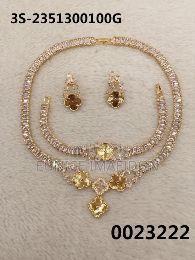 Ladies Fashion Jewelry Set - Gold Colour - 1