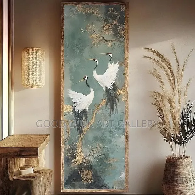 Traditional Asian Crane Wall Art - 1