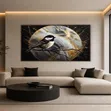 Golden Branches Wall Art - Japanese Crane Print - 2